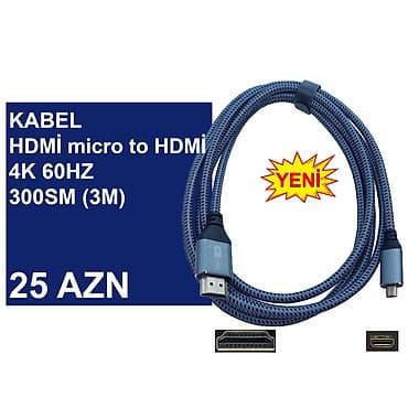 mini pc: HDMİ Micro/Mini Kabellər ⭐HDMİ micro to HDMİ 0,3m 4K 60HZ – 12 AZN — 5