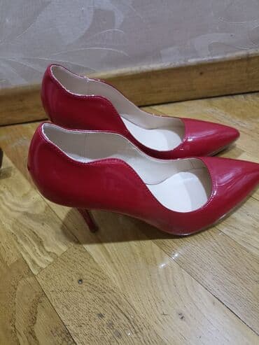 4xl nece razmerdi: Tuflilər, Ölçü: 39, rəng - Qırmızı, Yeni — 3