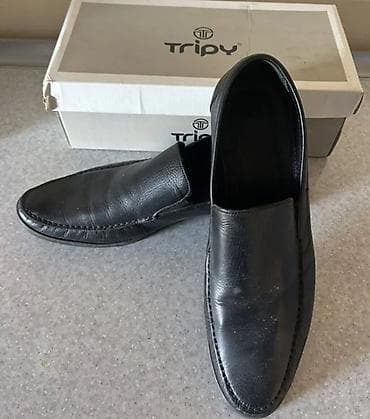 Tripy kişi mokasinləri - Rəng: qara - Model: slip-on (bağsız) — 1