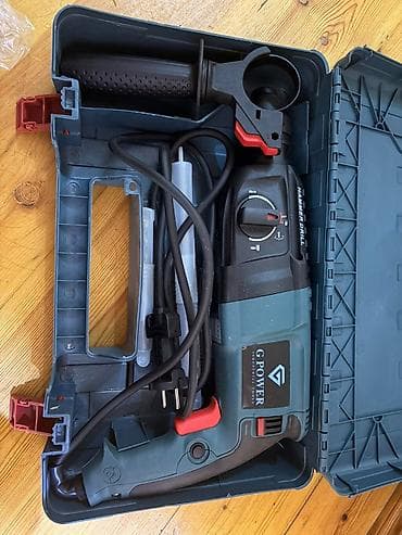 drill: G POWER markalı elektrikli perforator (hammer drill) dəsti. Alət — 1