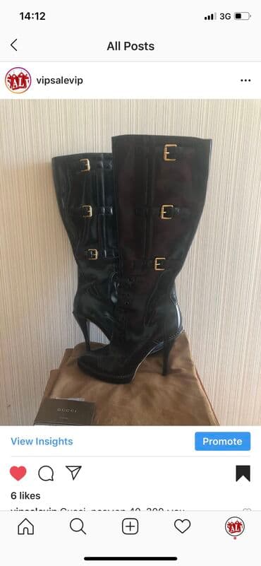 qadın çəkmə: Ölçü: 40, rəng - Qara, İşlənmiş — 1