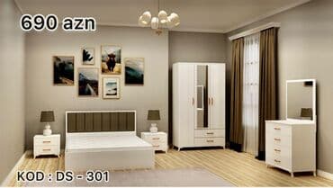 qiz ucun kravatlar: 2 təknəfərlik çarpayı, Dolab, Komod, 2 tumba, Türkiyə, Yeni — 6