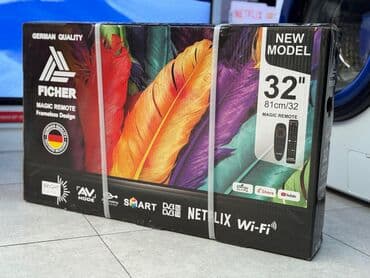 taube tv pult: Alman brendi FICHER 🇧🇪 Ekran ölçüsü- 32"(82sm)📺 Smart tv (wifi) ✔️ — 1