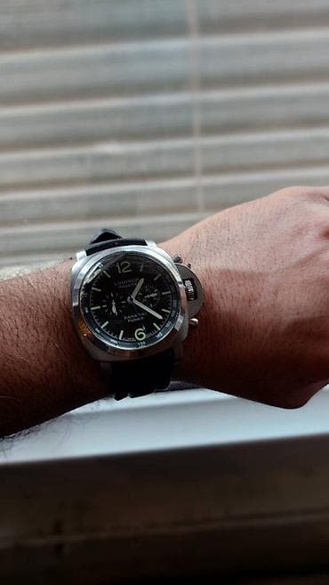sensor saatlar: İşlənmiş, Qol saatı, Panerai Luminor, rəng - Gümüşü — 7