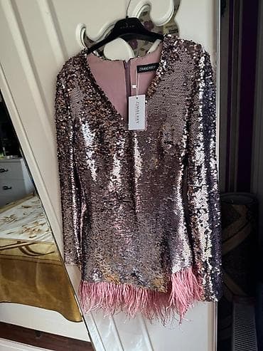 don formalari: ZIMBERRY markalı payetli qadın donu - Model: uzunqol, V-oyunma - — 5