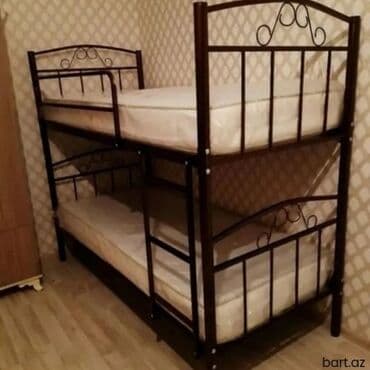 İki mərtəbəli metal çarpayı – 90 sm x 200 sm ölçüdə. - Tək-tək və lalafo.az -da — 2 İki mərtəbəli metal çarpayı – 90 sm x 200 sm ölçüdə. - Tək-tək və — 2