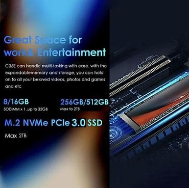 Korpuslar: Kompakt mini PC / mediabox 💻 *🖤 Şık qara korpus, ventilyasiya — 9