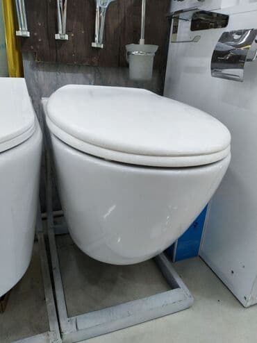 divar içi unitaz: Asma tipli unitaz (divara bərkidilən) - Kompakt, yer qənaət edən — 1