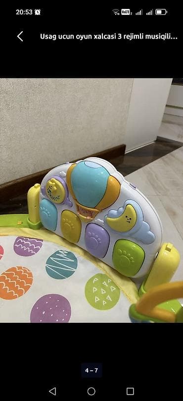 oyuncaglar: Uşaq üçün musiqili oyun xalçası və aktivlik mərkəzi - Dairəvi yumşaq — 5