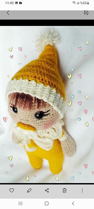oyuncaq ilan: Əllə toxunmuş amigurumi kukla - Material: yumşaq akril/ pambıq — 2