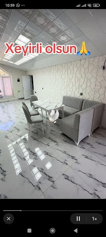 mebel evi xirdalan: Mətbəx üçün, Yeni, Açılmayan, Dördbucaq masa, 2 stul — 1