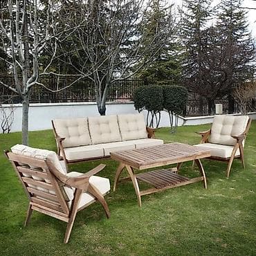 кресло диван: Bağ və terras üçün taxta mebel dəsti - Material: təbii ağac — 2