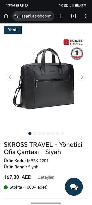 SKROSS TRAVEL – Ofis Çantası (Siyah) - Model: MBSK 2201 - Rəng: Qara