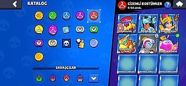 qızıl eşyaları: Brawl Stars hesabı – inkişaf etmiş profil - Kupa: 23 083 - Lig — 6