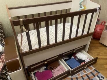 tek neferlik yataq bazalı: Oğlan və qız üçün, Dördbucaq, Beşik, Dəstsiz, Matras ilə, Yellənmə mexanizmsiz — 2