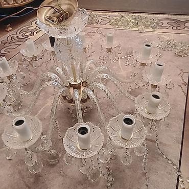 Çılçıraq, 10 və daha çox lampa, Xrustal