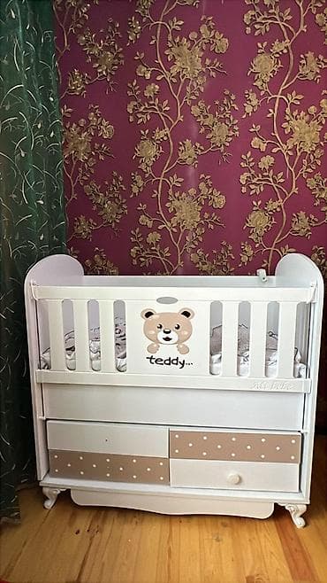 döşey: Oğlan və qız üçün, Dördbucaq, Beşik, Dəstsiz, Matras ilə, Yellənmə mexanizmsiz — 2