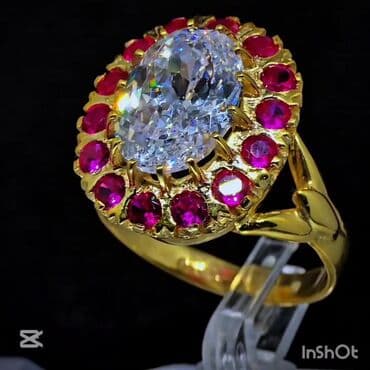 italyan qizili: Dəstə daxildir: Kulon, Üzük, Sırğa, Gümüş, 925 Əyar — 4