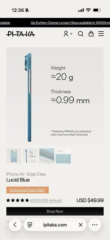 mi 11 lite kabro: PITAKA Ultra-Slim Case – iPhone Air üçün nazik qoruyucu örtük - — 5