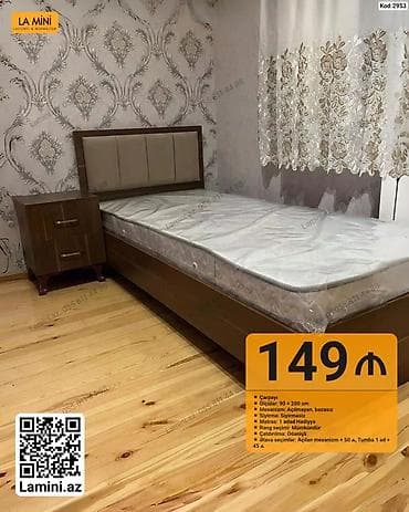 intex matras: Məhsul: Çarpayı (Kod: 2953) - Ölçü: 90 × 200 sm - Mexanizm — 1