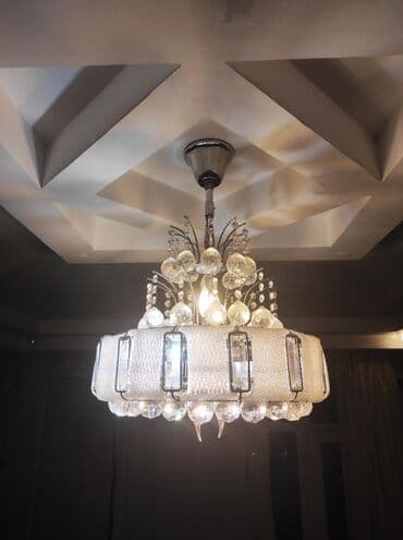 чешская люстра: Çılçıraq, 8 lampa, Şüşə — 2