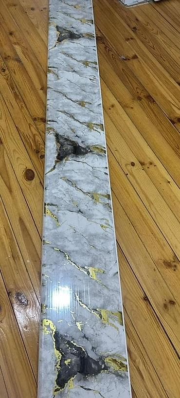 taxta tavan: Mərmər naxışlı PVC dekor panel - Material: PVC - Üzlük: parlaq — 2