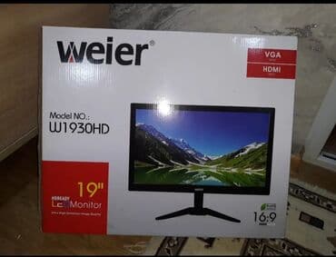 Noutbuk və netbuklar: Weier W1930HD LED monitor - Ekran ölçüsü: 19" - Görüntü formatı: 16:9 — 3