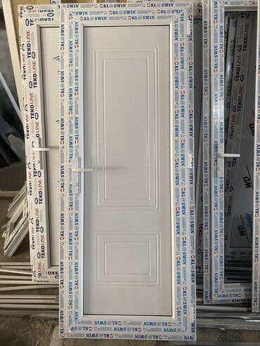 hamam qapları: Hamam üçün Yeni Plastik qapı Çərçivə ilə, Ödənişli quraşdırma, Ödənişli çatdırılma, Rayonlara çatdırılma, Ünvandan götürmə — 12