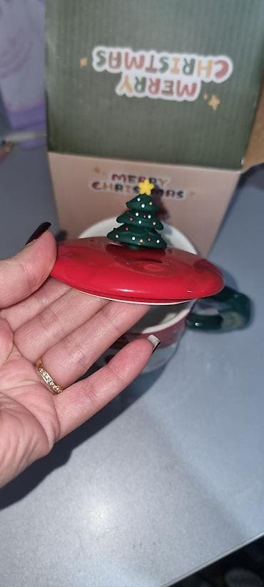 ad yazilan sekiller: Fincanlar, rəng - Qırmızı, Keramika, 1 əd — 2