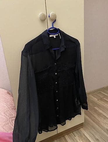 cins: Koton Qara şifon qadın köynəyi S/M - Rəng: qara - Material: yüngül — 1