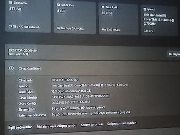 lalafo az vito: Acer Nitro AN515-57 oyun noutbuku 512GB YADDASS 16 RAMM - Prosessor — 3