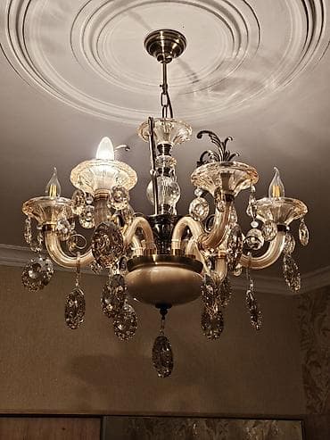 İşıqlandırma: Çılçıraq, 8 lampa, Metal — 1