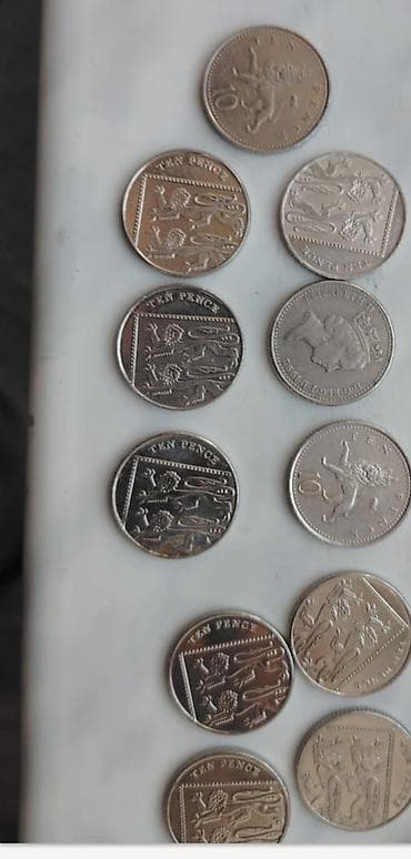 Məhsul: Böyük Britaniya 10 pənslik sikkələr toplusu Təsvir: - — 5