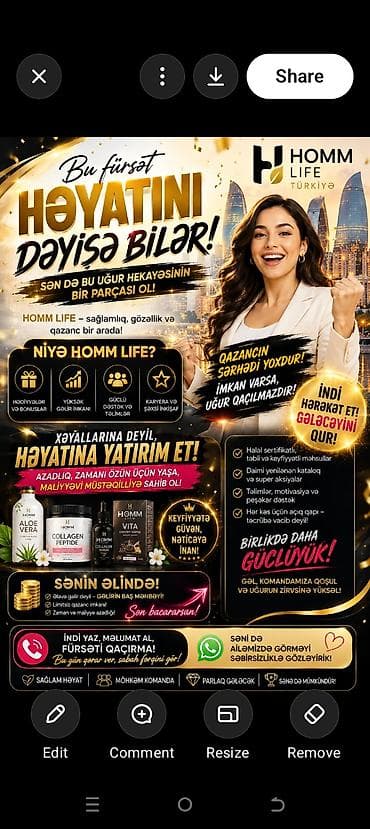 turk sekiller: HOMM Life Türkiyə – evdən çıxmadan gəlir qazanmaq fürsəti! Xidmətin — 2