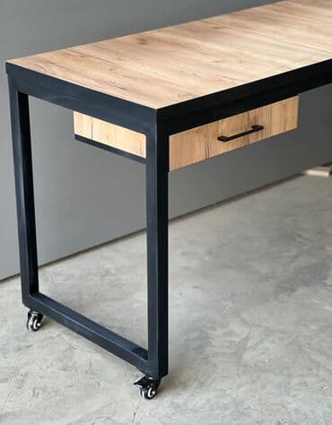 komputer stolu satisi: Kompüter masası, Yeni, Açılmayan, Metal, Dördbucaq masa — 3