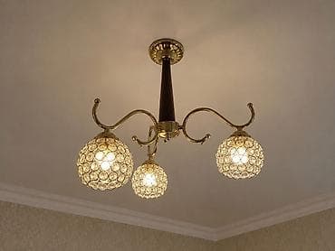parda tul: Çılçıraq, 3 lampa, Metal — 1