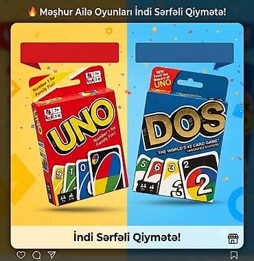 UNO və DOS kart oyunları - Ailə və dostlarla əyləncəli vaxt üçün