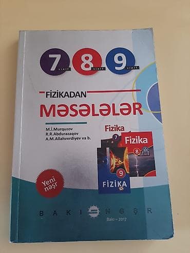 Fizikadan məsələlər kitabı, içi təmizdir, 1 dənə də yazı yoxdur,3-ə