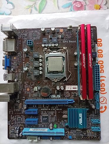 mini pc computer: Məhsul: ASUS h61 P8B75-M LX2 R2.0 ana plata + Intel Core i5-2400 — 1