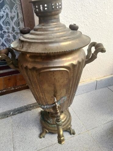 купить пианино бу: Məhsul: Antik pirinç samovar Təsvir: - Klassik, köhnə rus tipli — 5