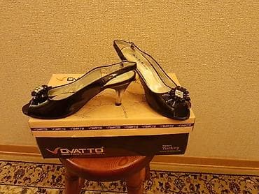 Босоножки, сандалии, шлепанцы: Размер: 38.5, цвет - Черный, Б/у — 2