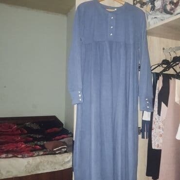 Toy paltarları və aksesuarları: Mavi rəngdə uzun don təzədir istifadə olunmuyub öz qiymətine verirəm — 1