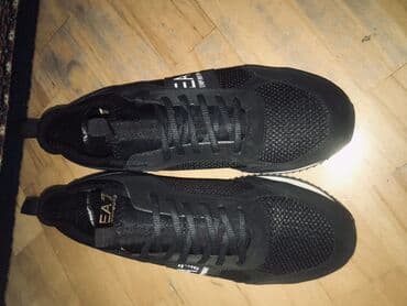 Кроссовки и спортивная обувь: Emporio Armani EA7 kişi krosovkası - Rəng: tam qara, yan hissədə və — 4