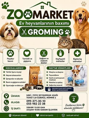 ZOOMARKET – Ev heyvanlarının baxımı, qrominq və baytarlıq xidmətləri