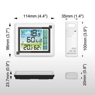 nəmlik ölçən cihaz: Termo-hiqrometr. Sensorlu rəngli ekran ekran. Temperatur və rütubət — 3