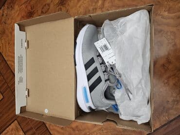 kişilər üçün qaçış krossovkaları: Adidas kişi qaçış/idman krossovkaları - Rəng: boz üst hissə, qara üç — 8