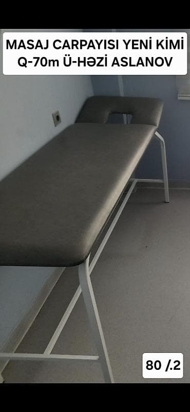 Кушетки: Masaj və prosedur üçün çarpayı - Rəng: ağ - Üst hissə: yumşaq, süni — 2