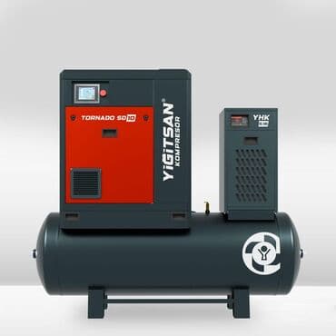 YİĞİTSAN markalı "TORNADO 5010" model sənaye hava kompressoru, böyük