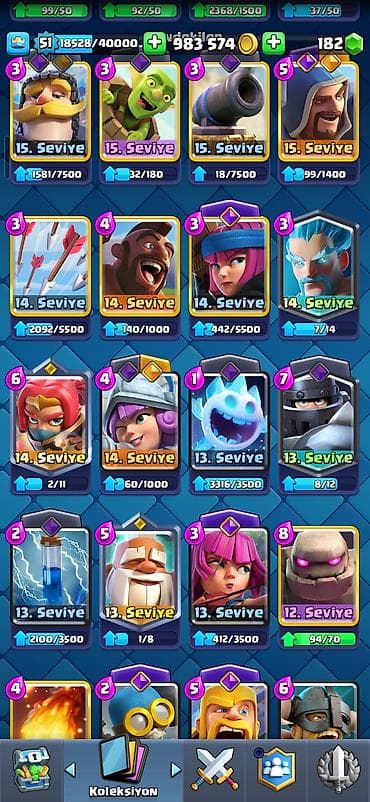 Clash Royale hesabı – yüksək səviyyəli kolleksiya və zəngin resurslar — 4