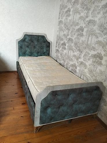 Təknəfərlik çarpayı, Matras ilə, Siyirməsiz lalafo.az -da Təknəfərlik çarpayı, Matras ilə, Siyirməsiz